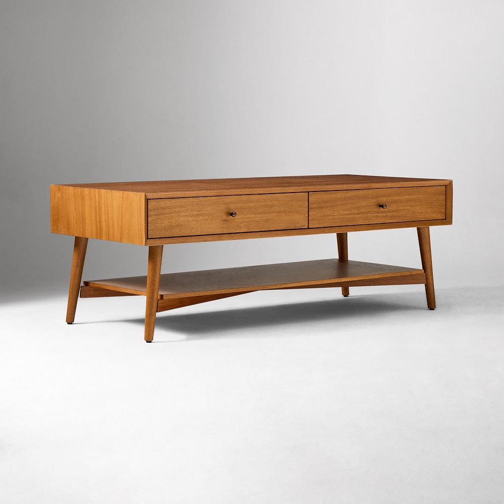 West Elm Coffee Table ウォールナット ミッドセンチュリー Mid-Century Storage Coffee Table (122 cm) | West Elm UK
